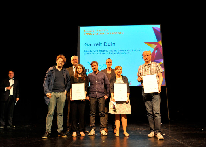 Die Gewinner des NICE Award 2014 bei der Preisverleihung.